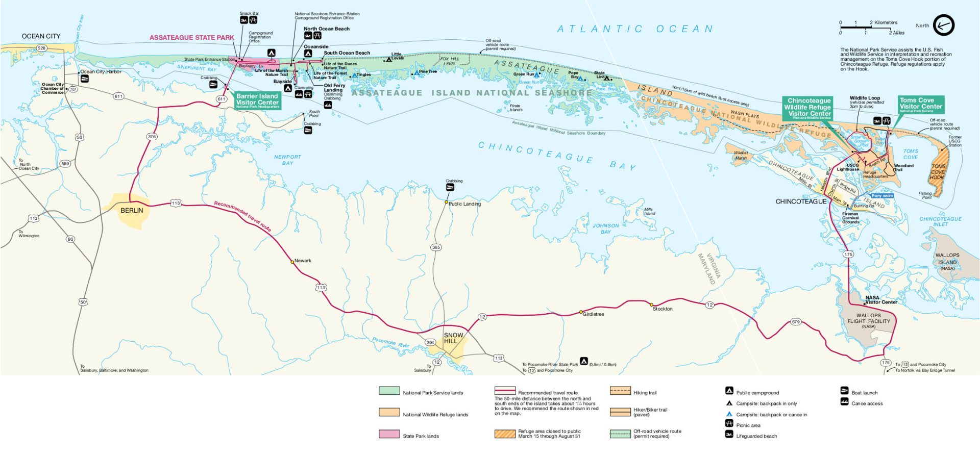 Map of AINP along the Atlantic Coastline