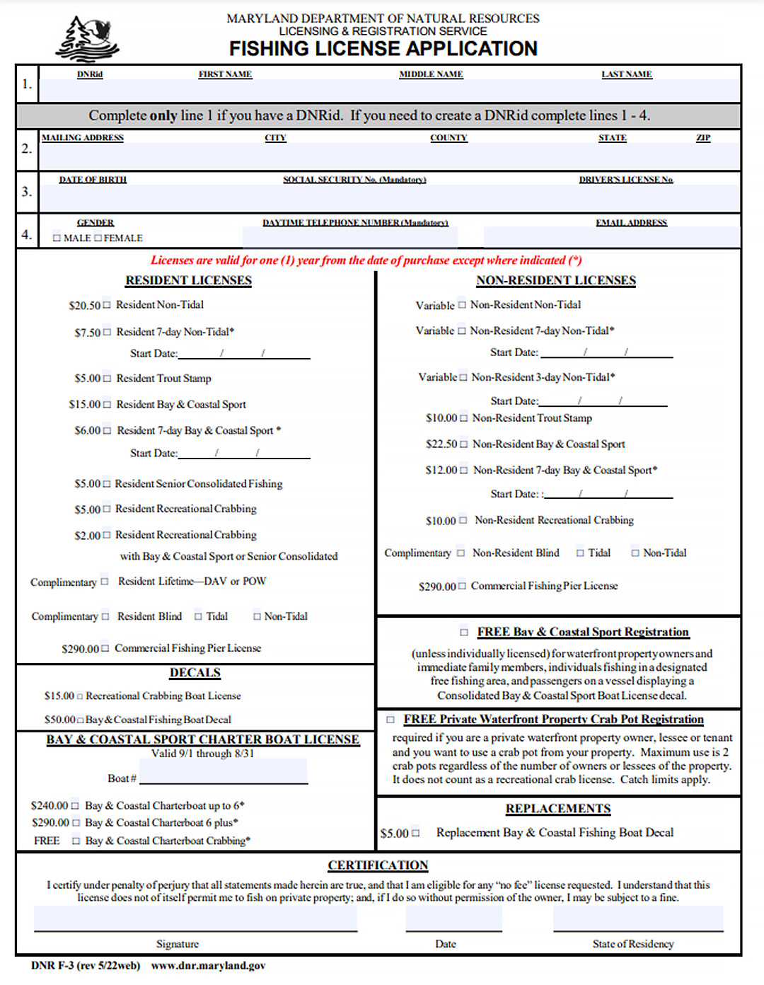 A Guide to Maryland Fishing Licenses - Two Crown Home Team