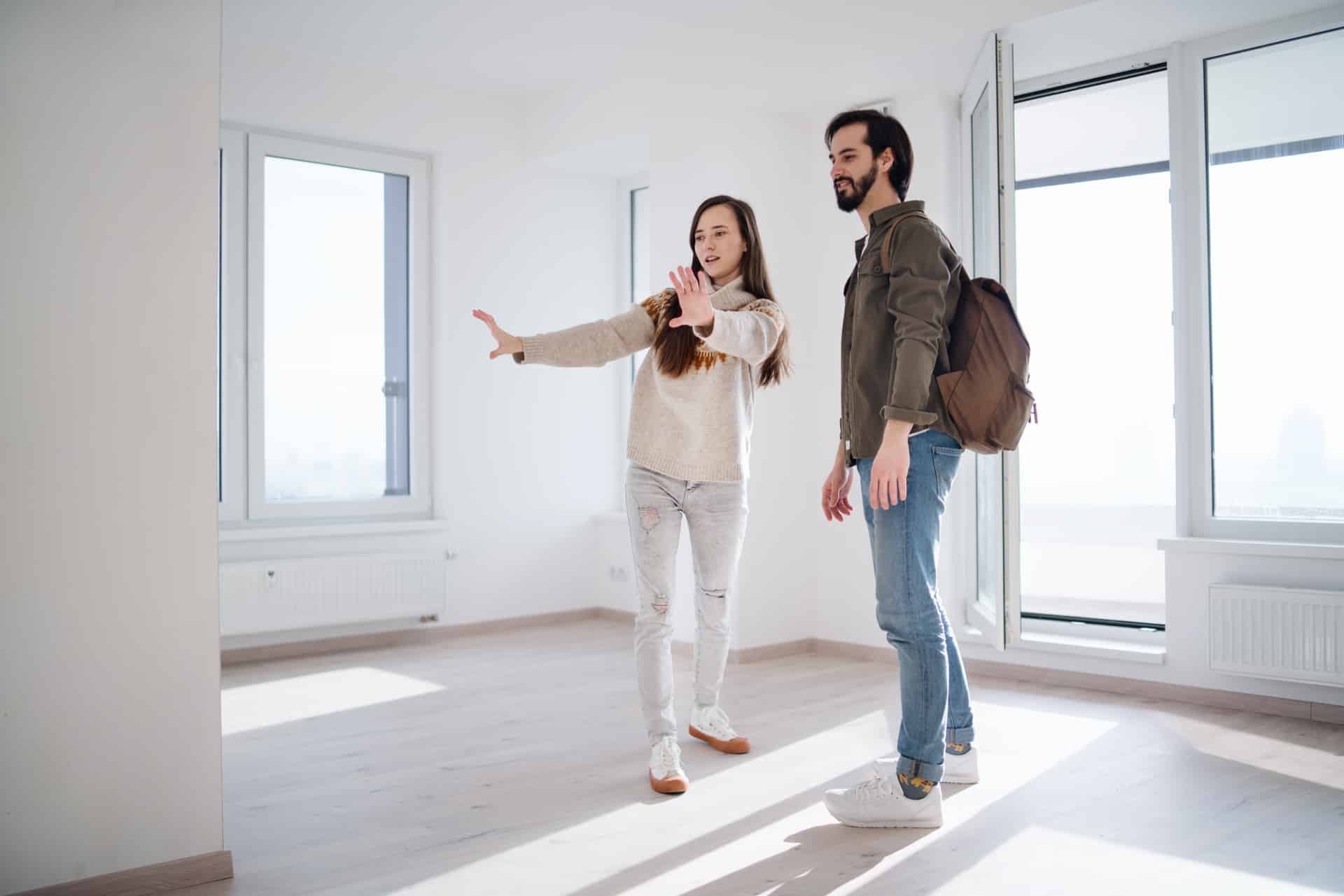 House buyers making sure the property is in the same condition as the last time they saw it